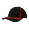 Cap - mod. 4099:Black, Cotton, Red